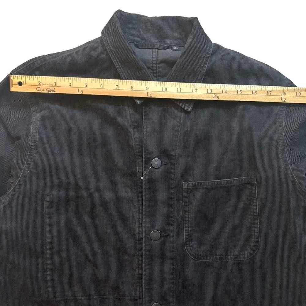 Uniqlo Corduroy Chore Coat Jacket Unisex S 100% Cotton Relax fit Gray Workwear